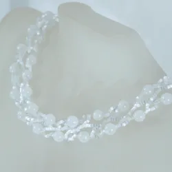 Necklace Silver 925 - Duo Moonstone-Satin white - Necklace Silver 925 - Argent 925